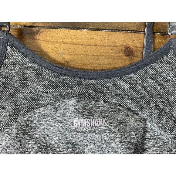 Gymshark Grey Flex Strappy Sports Bra Crop Top Size XS Workout - Picture 2 of 6